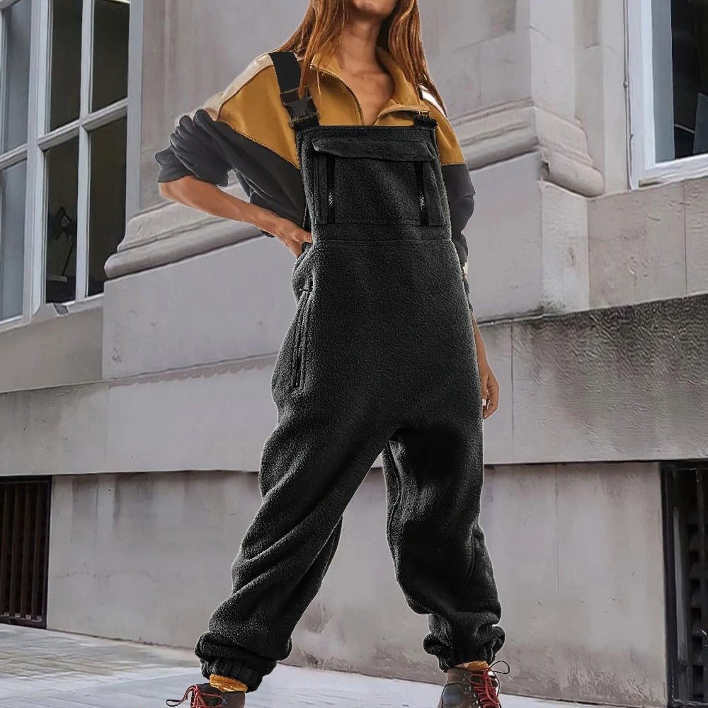 MARIE | ADJUSTABLE CORDUROY FLEECE JUMPSUIT