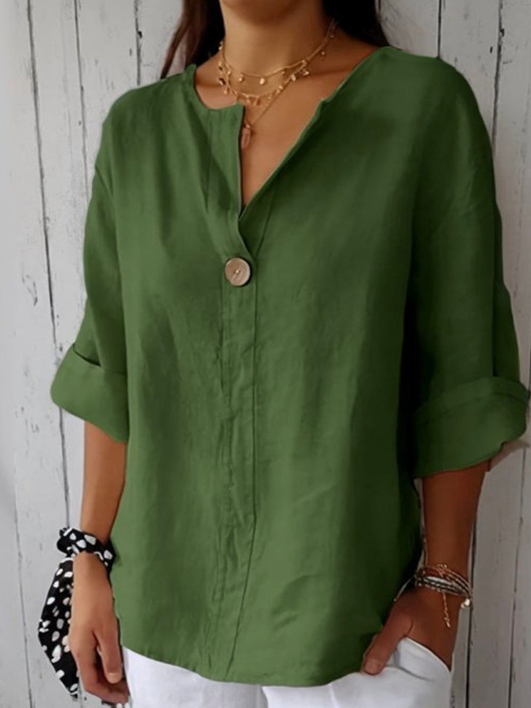 CAMILA | CASUAL V-NECK BLOUSE