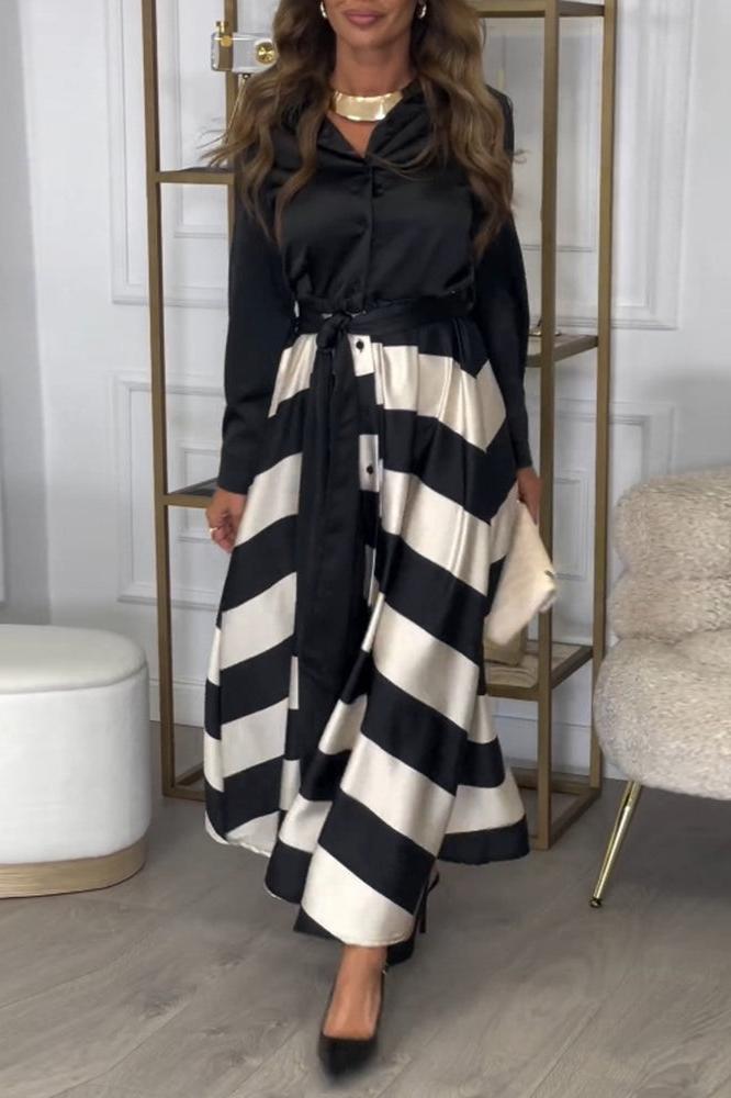 DANIELLA | ELEGANT STRIPED DRESS