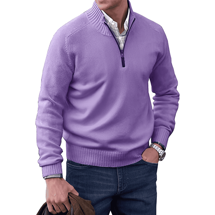 JAMES | CASHMERE QUARTER ZIP SWEATER