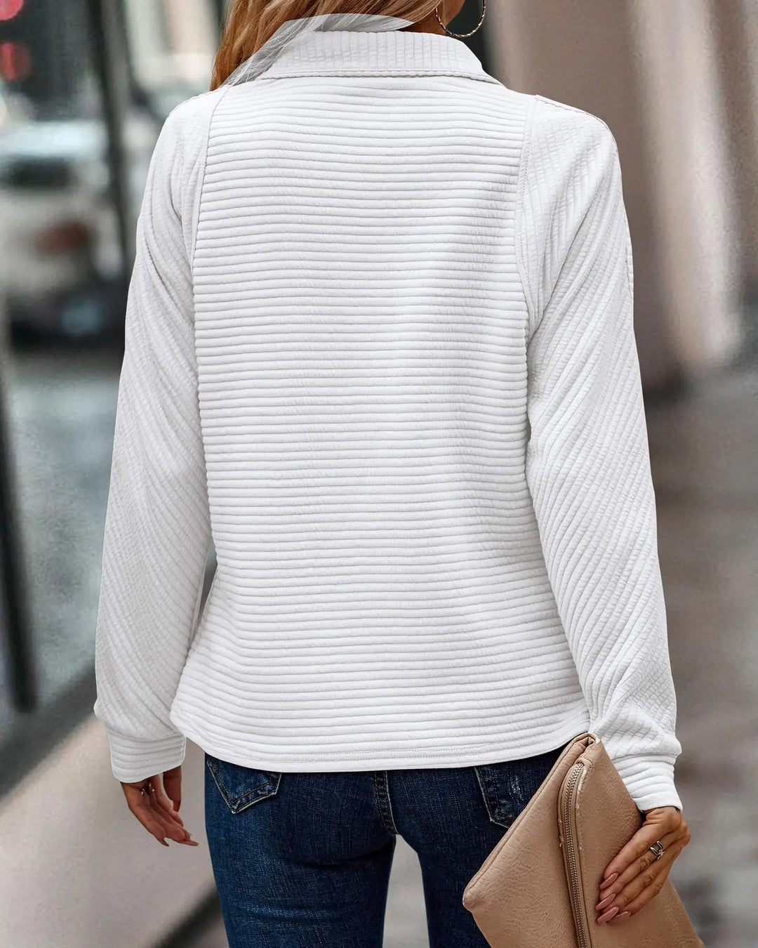 HAZEL| ELEGANT SWEATER WITH V-NECK FOR LADIES