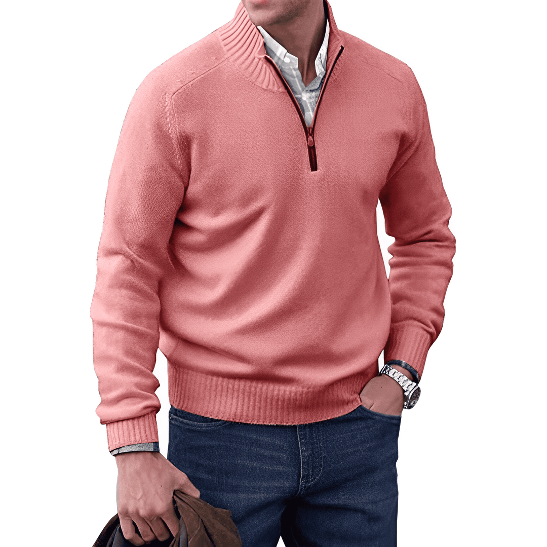 JAMES | CASHMERE QUARTER ZIP SWEATER