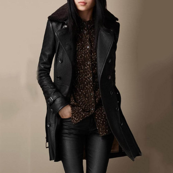 CHIARA | LUXURY TRENCHCOAT MADE FROM HANDMADE ITALIAN LEATHER
