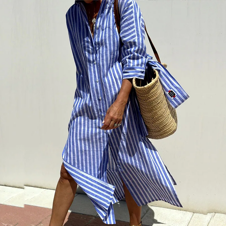 KAYLEE™ | STRIPED SHIRT DRESS