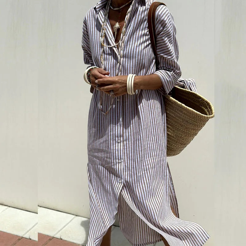 KAYLEE™ | STRIPED SHIRT DRESS