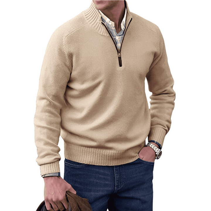 JAMES | CASHMERE QUARTER ZIP SWEATER