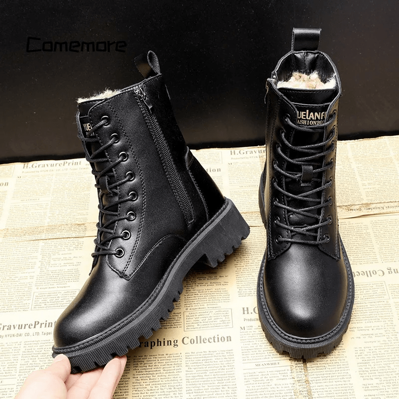 BARBARA | LACED WINTER BOOTS WITH LINED INSIDE