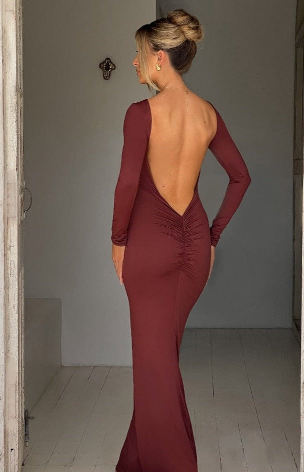 MIA | PLUNGE BACK MAXI DRESS