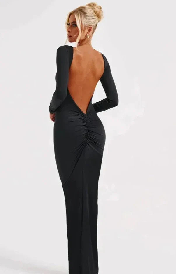 MIA | PLUNGE BACK MAXI DRESS