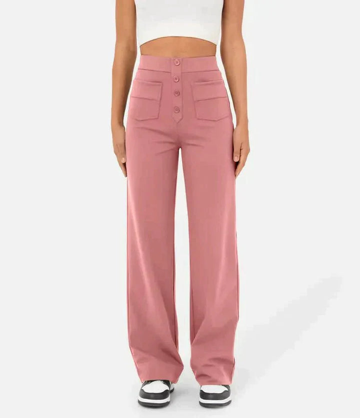 ISLA | HIGH-WAISTED ELASTIC CASUAL PANTS