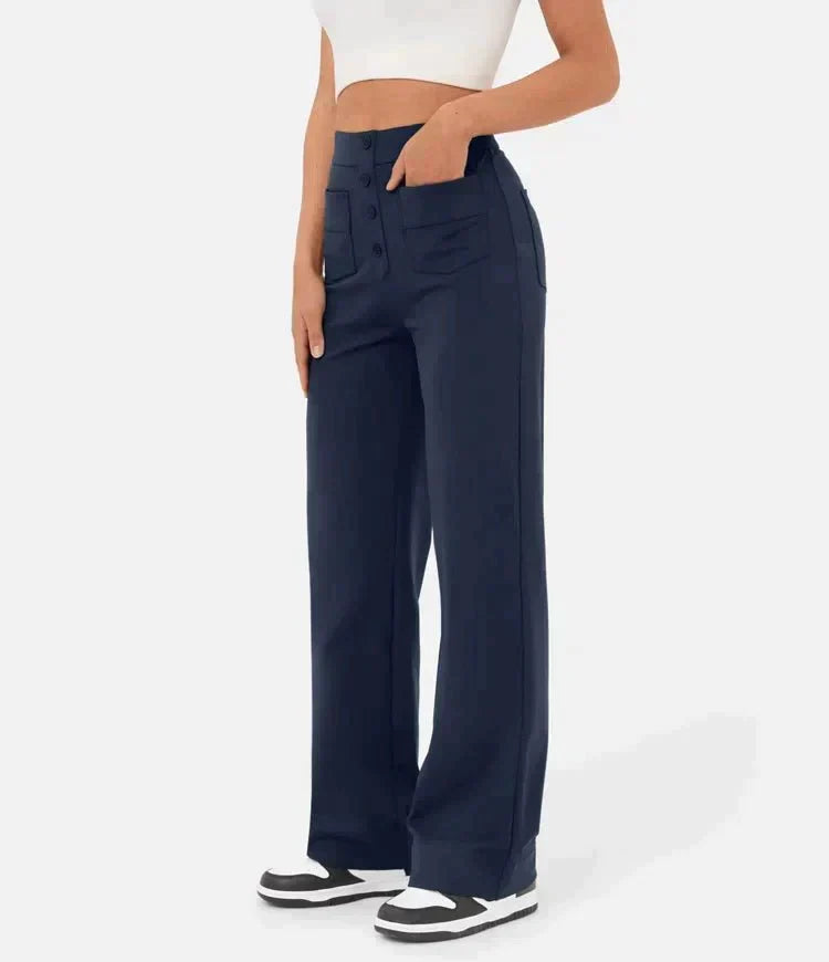 ISLA | HIGH-WAISTED ELASTIC CASUAL PANTS