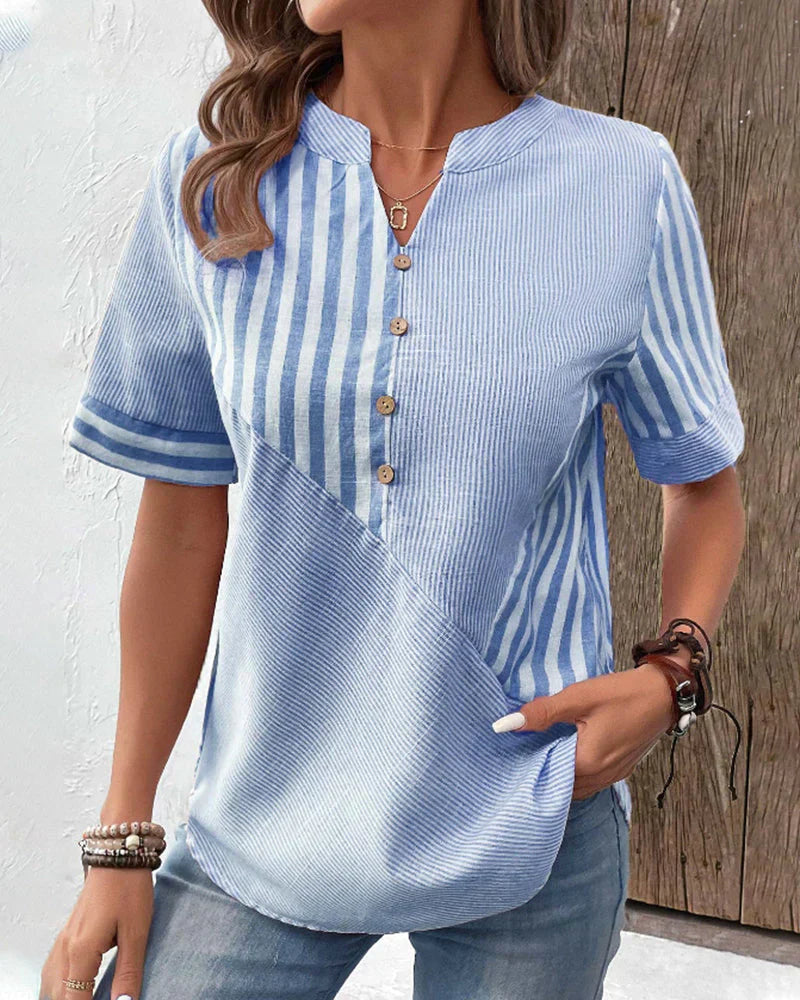 ELSIE | ELEGANT STRIPED BLOUSE