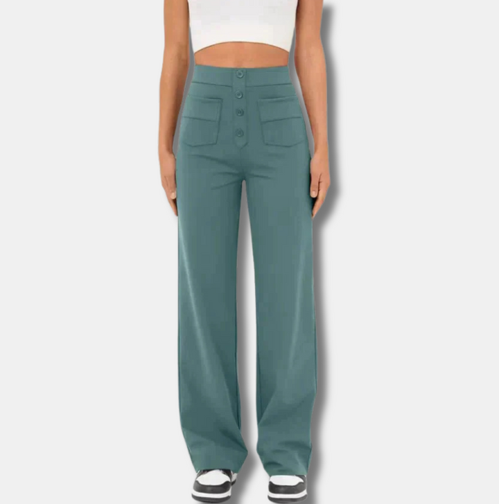 ISLA | HIGH-WAISTED ELASTIC CASUAL PANTS